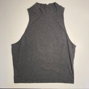 Sleeveless Turtleneck Crop Top